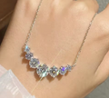 D VVS1 Smile Pendant Moissanite Necklace